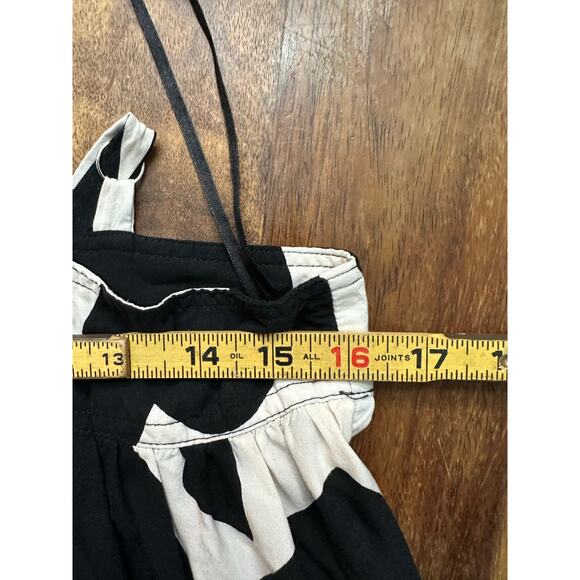 Anthropologie Abel the Label Women's Black White Tiered Jumper Maxi Dress Size M - Picture 8 of 9